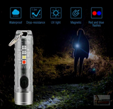 LuminaX Mini Pocket Size Tactical Flashlight Powerful 400 Lumens Rechargeable Magnetic Nano