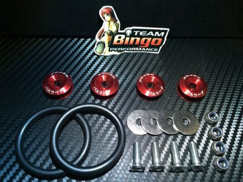 Bumper Quick Release Kit Fastener Fender Guard Clips ( RED ) JDM DRIFT DRAG