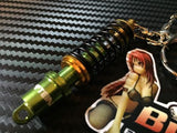 TEIN Style Coilover Suspension Adjustable Damper Key Ring / Chain Green & Gold
