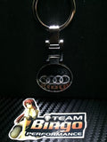 Audi Polished Metal Car Keyring Chains Car Logo Badge Key Rings AU Stock