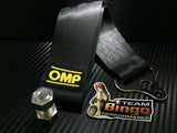 OMP Tow Strap ( BLACK ) 8mm & 14mm Mounting Holes JDM Race Rally Drift