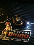 Electronic Spinning Turbo key Ring / Chain with LED & Sound CHROME JDM Gift