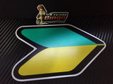 JDM Leaf Wakaba Young Leaf Decal Reflective Magnetic & Removable Genuine Japan