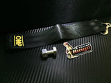 OMP Tow Strap ( BLACK ) 8mm & 14mm Mounting Holes JDM Race Rally Drift