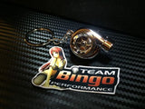 Electronic Spinning Turbo key Ring / Chain with LED & Sound CHROME JDM Gift