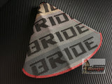 Bride Universal Gear Shifter Boot Grey Gradation & Red with Red Stitch