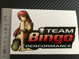 Team Bingo Performance Sticker Small & Medium Drift Drag Jdm Gtr Nissan Honda Evo Silvia