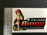 Team Bingo Performance Sticker Small & Medium Drift Drag Jdm Gtr Nissan Honda Evo Silvia