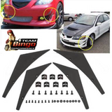 Universal Front Bumper Canards / Lip Splitter Fins Body Spoiler Canards set of 4