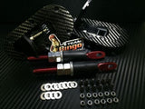 D1 SANKO Carbon Fiber Bonnet Pin Set Flush Mount Hood Latch Lock Kit Motorsport Race Rally Drift