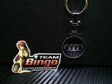 Audi Polished Metal Car Keyring Chains Car Logo Badge Key Rings AU Stock