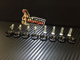 Fender Washers / Bolts ( BLACK ) 8 pack M6 Countersunk Screws JDM