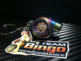 Electronic Spinning Turbo key Ring Chain with LED & Sound Neo Chrome JDM Gift