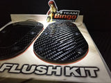 D1 SANKO Carbon Fiber Bonnet Pin Set Flush Mount Hood Latch Lock Kit Motorsport Race Rally Drift