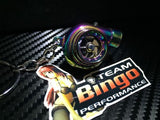 Electronic Spinning Turbo key Ring Chain with LED & Sound Neo Chrome JDM Gift