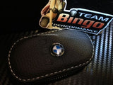 Leather Car Key Remote key Fob Case Holder key Ring / Chain Euro BMW