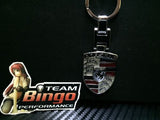 Porsche Polished Metal Car Keyring Chains Car Logo Badge Key Rings AU Stock