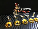Fender Washers / Bolts ( GOLD ) 8 pack M6 Countersunk Screws JDM