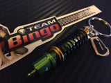 TEIN Style Coilover Suspension Adjustable Damper Key Ring / Chain Green & Gold