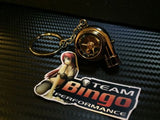 Electronic Spinning Turbo key Ring / Chain with LED & Sound ( BLACK ) JDM Gift