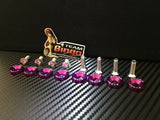 Fender Washers / Bolts ( PURPLE ) 8 pack M6 Countersunk Screws JDM