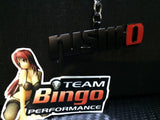 NISMO Nissan Polished Metal Car Keyring Chains Car Logo Badge Key Ring JDM Black