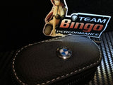 Leather Car Key Remote key Fob Case Holder key Ring / Chain Euro BMW