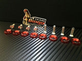Fender Washers / Bolts ( RED ) 8 pack M6 Countersunk Screws JDM