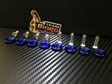 Fender Washers / Bolts ( BLUE ) 8 pack M6 Countersunk Screws JDM