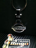 Nissan Polished Metal Car Keyring Chains Car Logo Badge Key Rings AU Stock