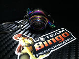 Electronic Spinning Turbo key Ring Chain with LED & Sound Neo Chrome JDM Gift