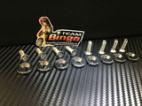 Fender Washers / Bolts ( GREY ) 8 pack M6 Countersunk Screws JDM