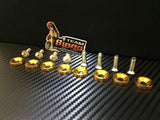 Fender Washers / Bolts ( GOLD ) 8 pack M6 Countersunk Screws JDM