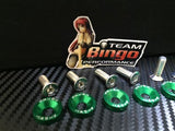 Fender Washers / Bolts ( GREEN ) 8 pack M6 Countersunk Screws JDM