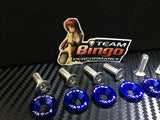 Fender Washers / Bolts ( BLUE ) 8 pack M6 Countersunk Screws JDM