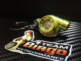 Electronic Spinning Turbo key Ring Chain with LED & Sound Chrome Gold JDM Gift