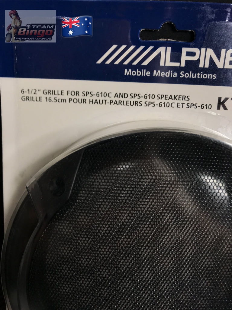 Alpine Genuine Type S 6.5 inch Speaker Grills Pair S-S65C.2 S-S65.2 Gr ...