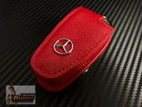 Mercedes Benz & AMG Perfect Fit RED Leather Key Case Key Fob Holder AUD Stock