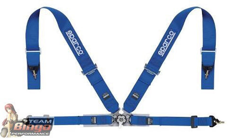 SPARCO 4 Point Racing Harness 3" Belt width ( BLUE )