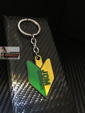 JDM Leaf Metal Car Keyring Key Chains Key Rings Wakaba Leaf Drift