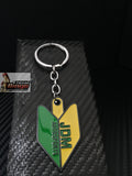 JDM Leaf Metal Car Keyring Key Chains Key Rings Wakaba Leaf Drift