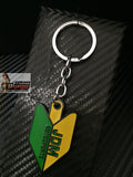 JDM Leaf Metal Car Keyring Key Chains Key Rings Wakaba Leaf Drift