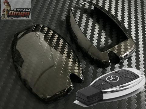 Mercedes Benz Real Carbon Fiber Key Cover Case AMG C63 SL E S G GL ML C200 E63