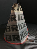 Bride Universal Gear Shifter Boot Grey Gradation & Red with Red Stitch