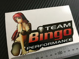 Team Bingo Performance Sticker Small & Medium Drift Drag Jdm Gtr Nissan Honda Evo Silvia