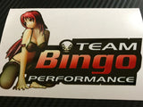 Team Bingo Performance Sticker Small & Medium Drift Drag Jdm Gtr Nissan Honda Evo Silvia