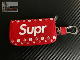 SUPREME ( SUPR ) Key Ring Key Fob Case Black or Red