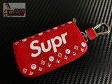 SUPREME ( SUPR ) Key Ring Key Fob Case Black or Red