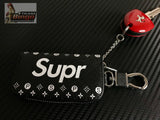 SUPREME ( SUPR ) Key Ring Key Fob Case Black or Red
