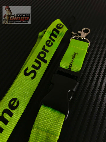 Accessories, Supreme Lanyard Black Nylon Keychain Id Holder